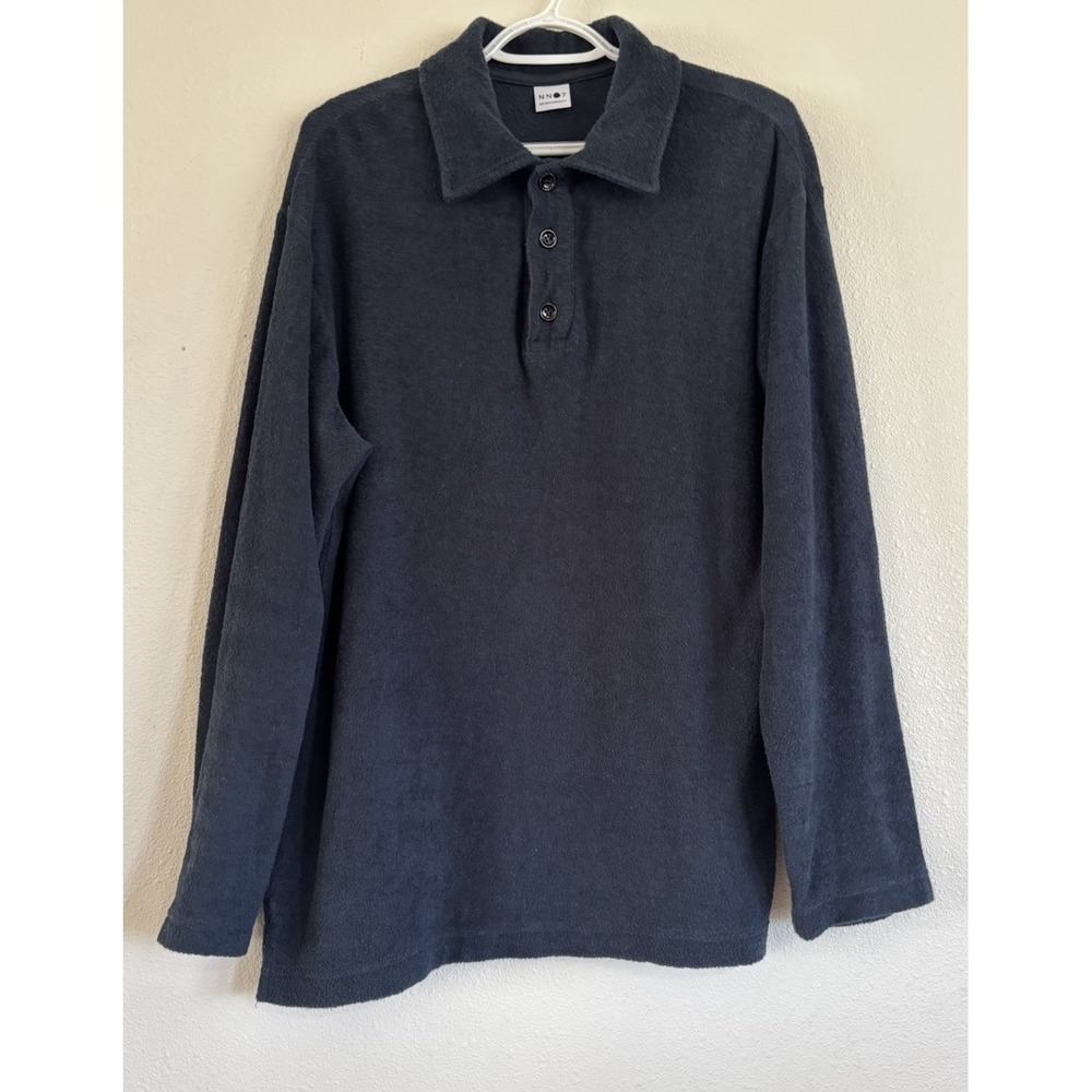 NN07 Long-sleeve Joey Polo Shirt Medium Navy Blue